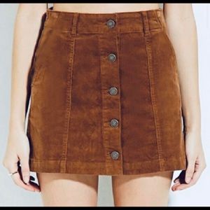 NWOT faux suede A line mini size 0